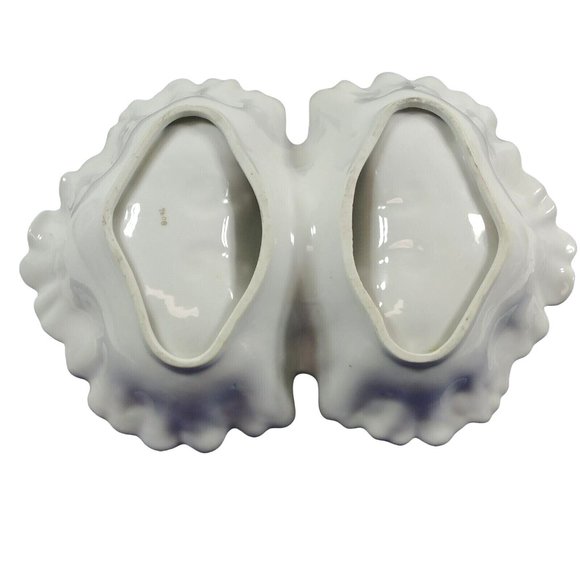 Divided Serving Dish w/ Center Handle Stamped #7608 Bright Gold Trim - Picture 8 of 12